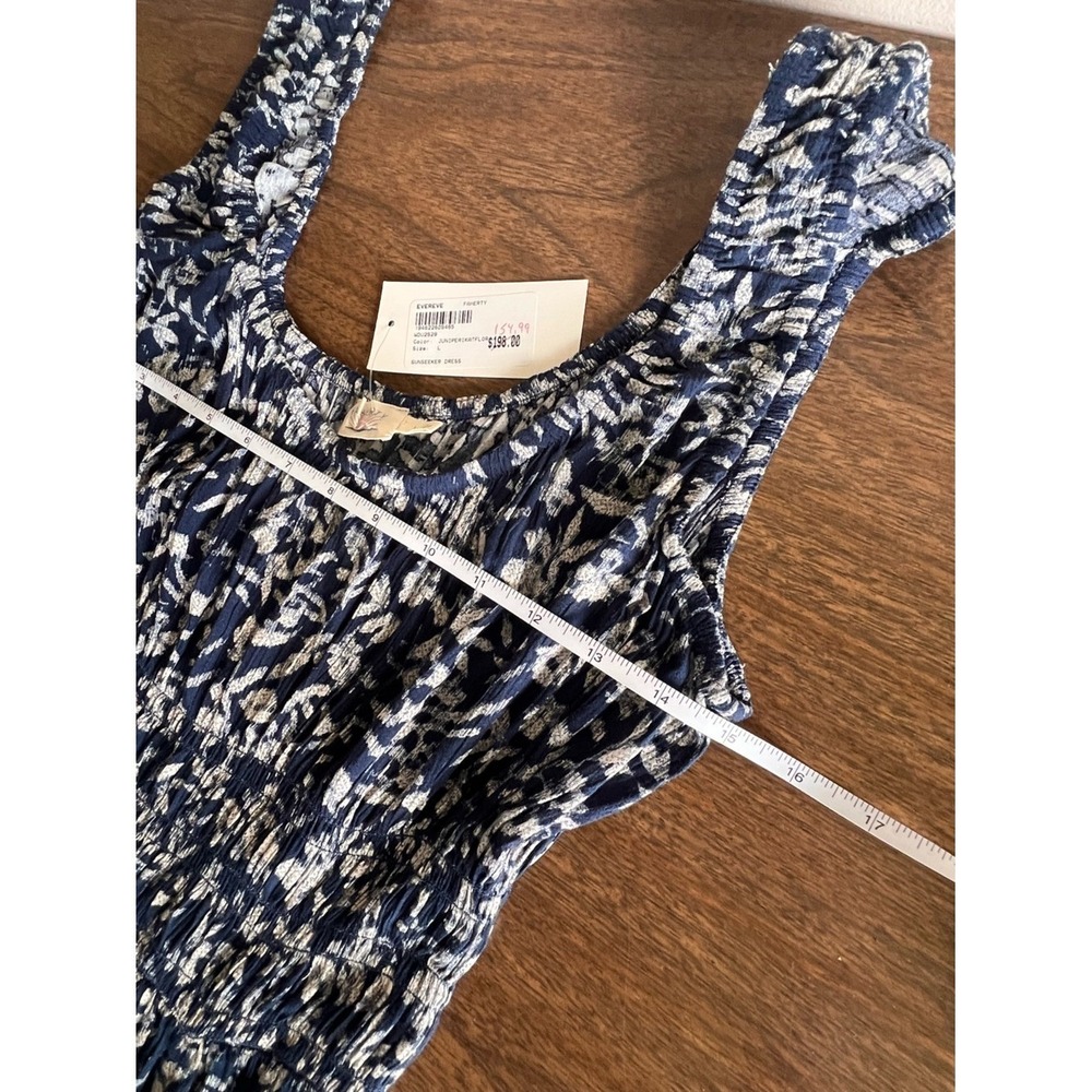 Faherty Navy Blue Floral Maxi Dress - Picture 7 of 12